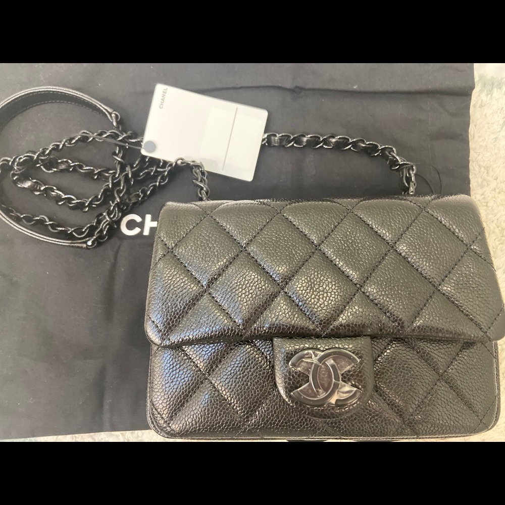 SOLD ..Stunning Incognito Mini square flap bag